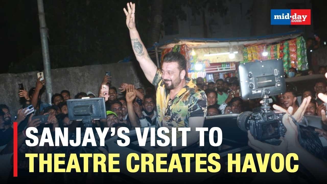 Sanjay Dutt's Visit To Gaiety Galaxy Cinema In Bandra For 'KGF: Chapter 2'